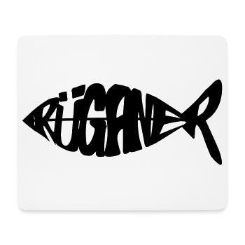 Rüganer Fisch - Rügen - Tapis de souris (format paysage) - blanc - Devant