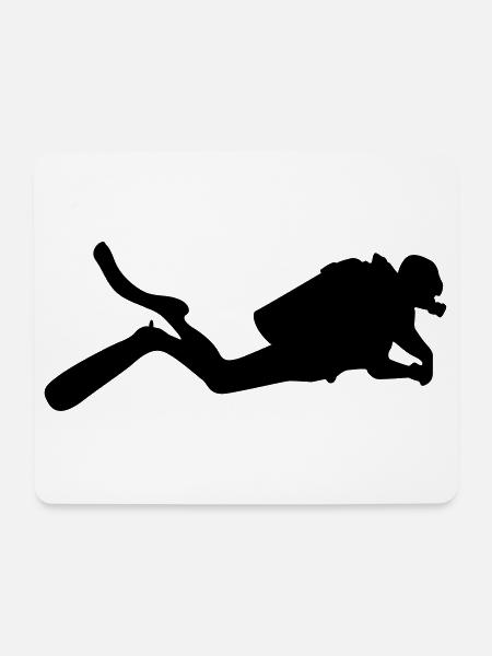 scuba - Mouse Pad (horizontal) - white