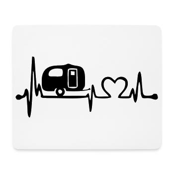 my heart for caravans - Mouse Pad (horizontal) - white - Front