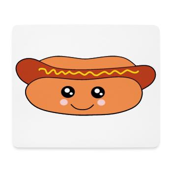 Kawaii, Wurst, Würstchen, Metzger - Mousepad (Querformat) - Weiß - Vorne