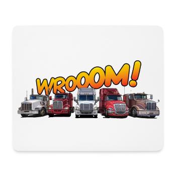 Lastwagen für echte Kerle und große Kinder - Mousepad (Querformat) - Weiß - Vorne
