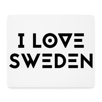 I LOVE SWEDEN - Mousepad (Querformat) - Weiß - Vorne