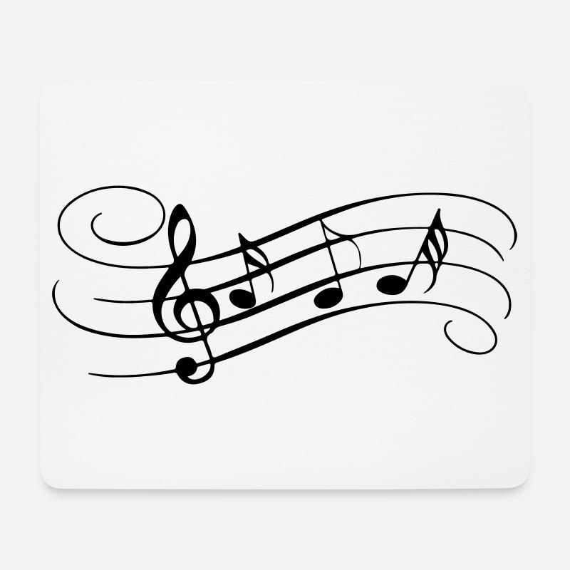 Soaring notes - Mouse Pad (horizontal) - white