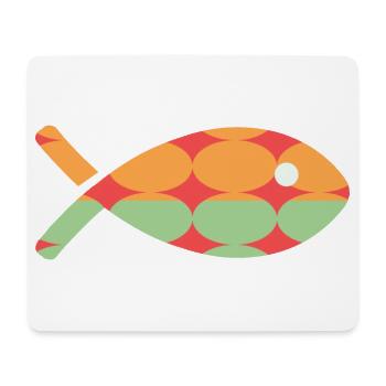 FISH. APRIL FOOL. HOLIDAY. SUMMER. HUMOR - Mouse Pad (horizontal) - white - Front