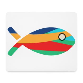 POISSON. SARDINE. POISSON D'AVRIL. MER. OCÉAN. NAT - Tapis de souris (format paysage) - blanc - Devant