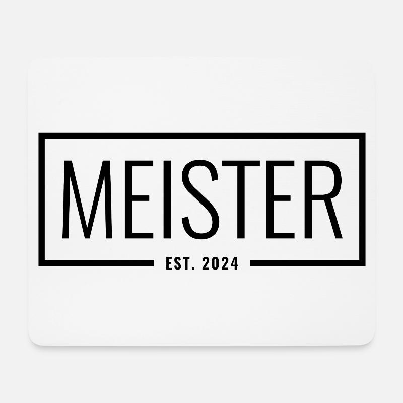 Meister Est. 2024 - Mousepad (Querformat) - Weiß