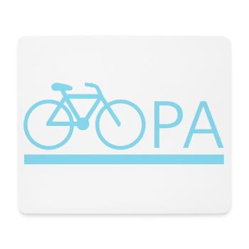 bester Opa Fahrrad Mountainbike Radeln Kritzeln - Mousepad (Querformat) - Weiß - Vorne