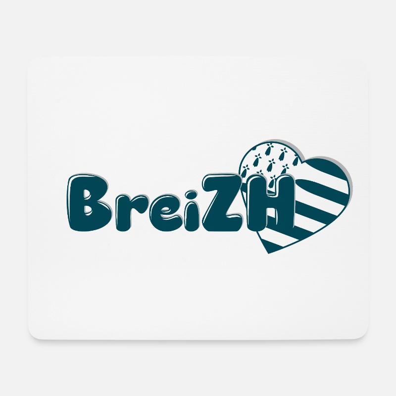 Breizh - Ich liebe die Bretagne - Mousepad (Querformat) - Weiß