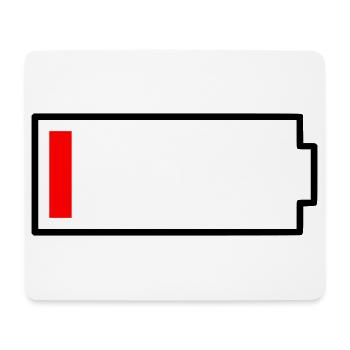 Icône de batterie vide | Drôle de déclaration pour fatigué - Tapis de souris (format paysage) - blanc - Devant