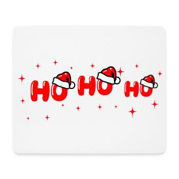 Ho Ho Ho Santa Schriftzug - Mousepad (Querformat) - Weiß - Vorne