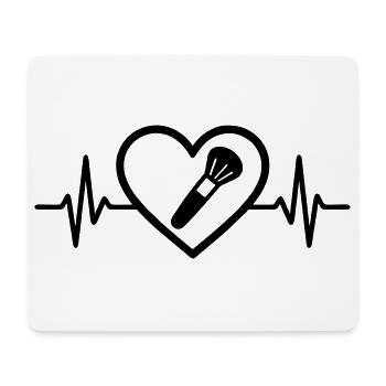 Herz + Kosmetiker / Kosmetikerin – Super Eltern Be - Mousepad (Querformat) - Weiß - Vorne