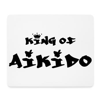 der König des Aikido - Mousepad (Querformat) - Weiß - Vorne