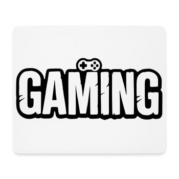 Gaming_Schrift_mit_Conroller - Tapis de souris (format paysage) - blanc - Devant