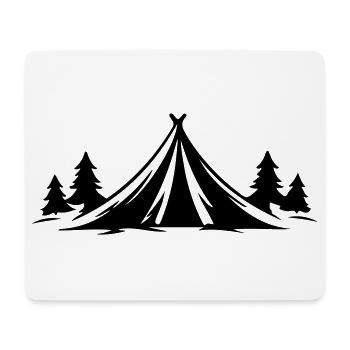Camping Zelt Natur Symbol - Mousepad (Querformat) - Weiß - Vorne