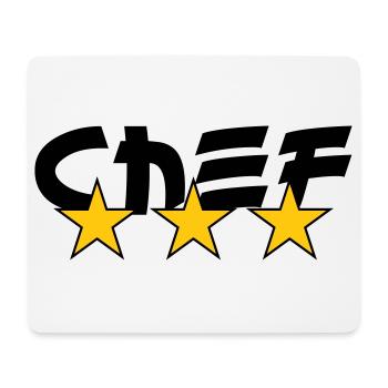 Chef - Cuisine - Cuisinier - Tapis de souris (format paysage) - blanc - Devant