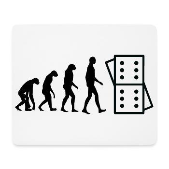 Évolution Domino : De l'Homme au Joueur - Tapis de souris (format paysage) - blanc - Devant
