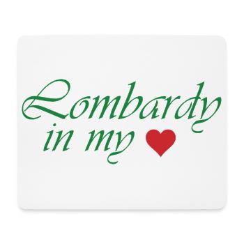 Lombardy Heart Skriptdesign - Mousepad (Querformat) - Weiß - Vorne