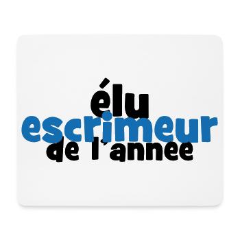 Design élu escrimeur de l'année bleu et noir - Tapis de souris (format paysage) - blanc - Devant