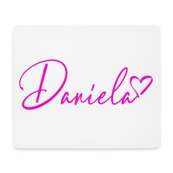 Daniela Signature Neon Pink - Mouse Pad (horizontal) - white - Front
