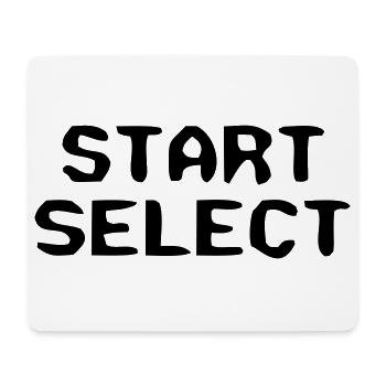 Start Select texte 8 bits - Tapis de souris (format paysage) - blanc - Devant