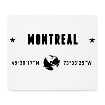 Montreal, Québec Koordinaten Planet Erde - Mousepad (Querformat) - Weiß - Vorne