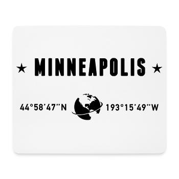 Minneapolis, Minnesota Koordinaten Planet Erde - Mousepad (Querformat) - Weiß - Vorne