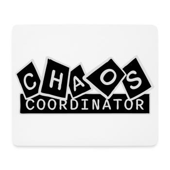 Chaos Coordinator Lustig Titel Eltern Lehrer Logo - Mousepad (Querformat) - Weiß - Vorne