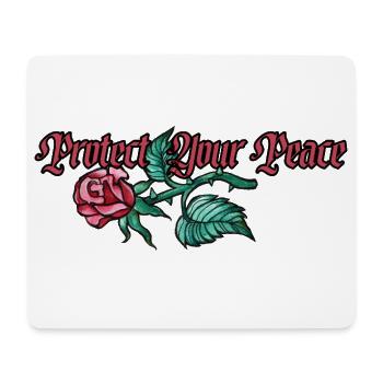Protect Your Peace: Rose Floral - Mouse Pad (horizontal) - white - Front