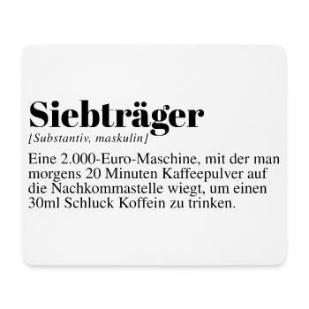 Siebträger Kaffee Spruch - Mousepad (Querformat) - Weiß - Vorne