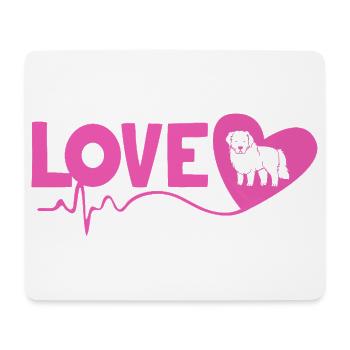 Pyrenäenhund - Mousepad (Querformat) - Weiß - Vorne