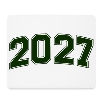 2027 Grüne Outline-Zahlen - Mousepad (Querformat) - Weiß - Vorne