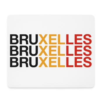 BRUXELLES Bruxelles - Bruxelles Belgique Drapeau belge - Tapis de souris (format paysage) - blanc - Devant