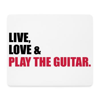 Guitare - Tapis de souris (format paysage) - blanc - Devant