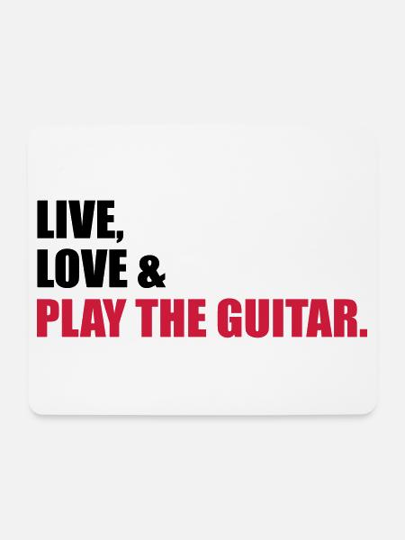 Gitarre - Mousepad (Querformat) - Weiß
