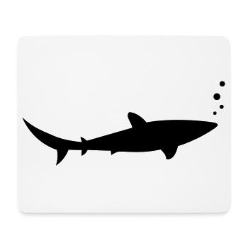 shark Hai Haifisch - Mousepad (Querformat) - Weiß - Vorne