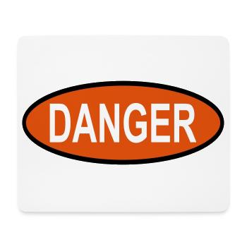 Danger - Mousepad (Querformat) - Weiß - Vorne