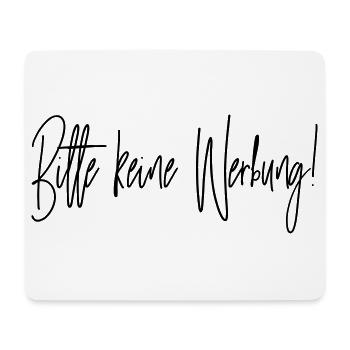 Bitte keine Werbung Briefkastenaufkleber - Mousepad (Querformat) - Weiß - Vorne