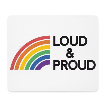LGBTQ Pride Month - Laut und stolz - Mousepad (Querformat) - Weiß - Vorne