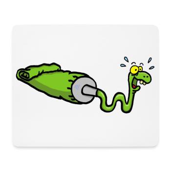 Serpent vert et tube de gouache - Tapis de souris (format paysage) - blanc - Devant