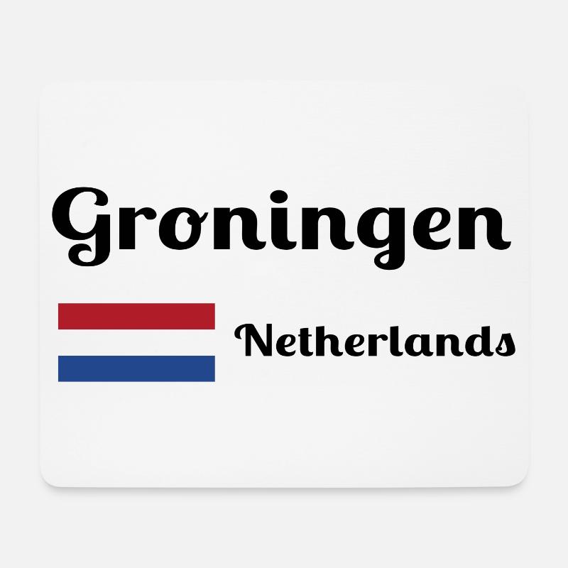Groningen Niederlande - Stilvolle Drucke - Mousepad (Querformat) - Weiß