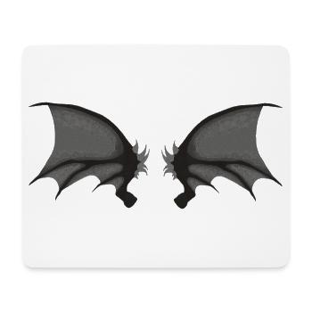 Dämonenflügel, halloween outfits, goth - Mousepad (Querformat) - Weiß - Vorne