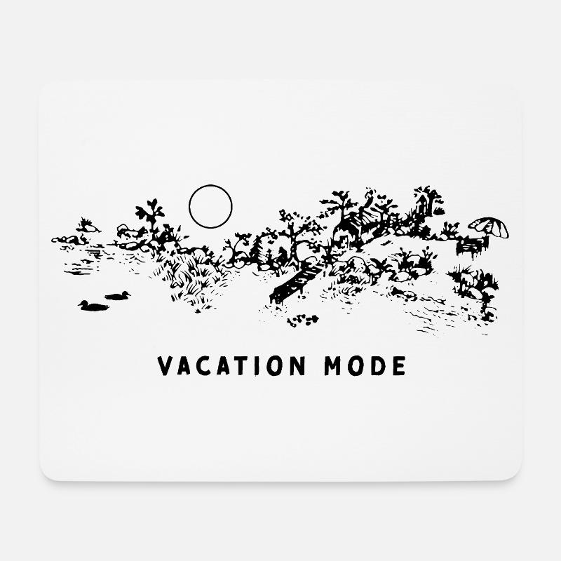 VACATION MODE - Mouse Pad (horizontal) - white