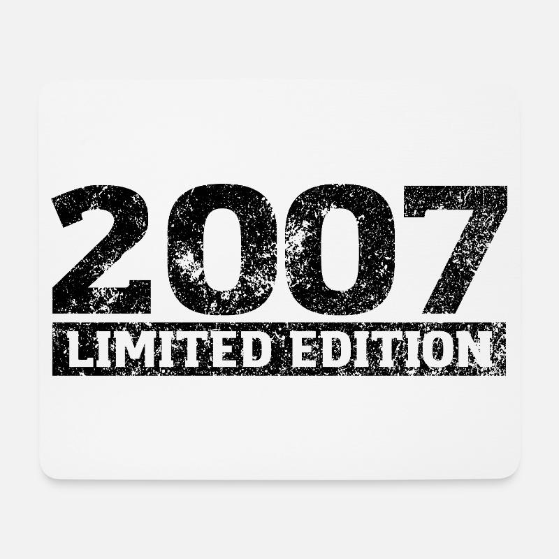 Limited Edition 2007 Geburtstag Jahrgang 2007 - Mousepad (Querformat) - Weiß