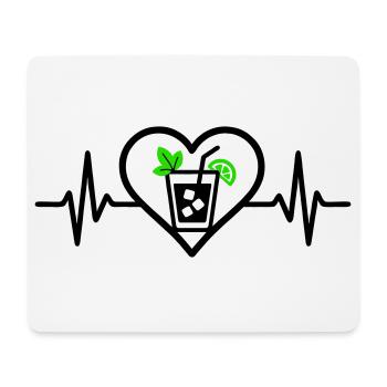 Mojito Herz Aperitif Cocktail - Mousepad (Querformat) - Weiß - Vorne