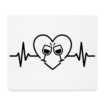 Aperitif Team Heart Friends Glasses Toasting - Mouse Pad (horizontal) - white - Front