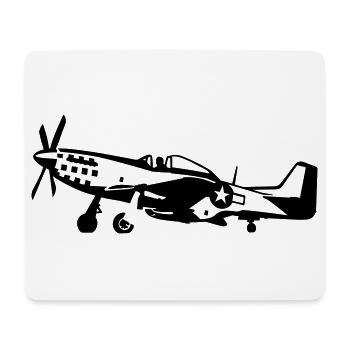 P-51 - Mousepad (Querformat) - Weiß - Vorne