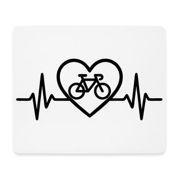 Cyclisme cardiaque – Passion pour le cyclisme - Tapis de souris (format paysage) - blanc - Devant