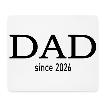 Papa depuis 2026 - Tapis de souris (format paysage) - blanc - Devant
