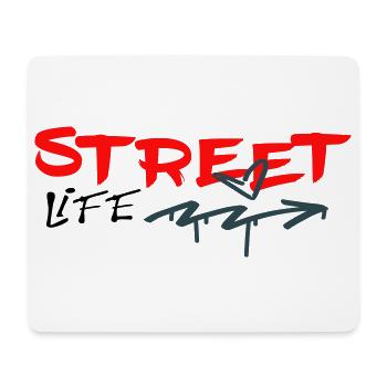 Street Life Graffiti  - Mousepad (Querformat) - Weiß - Vorne