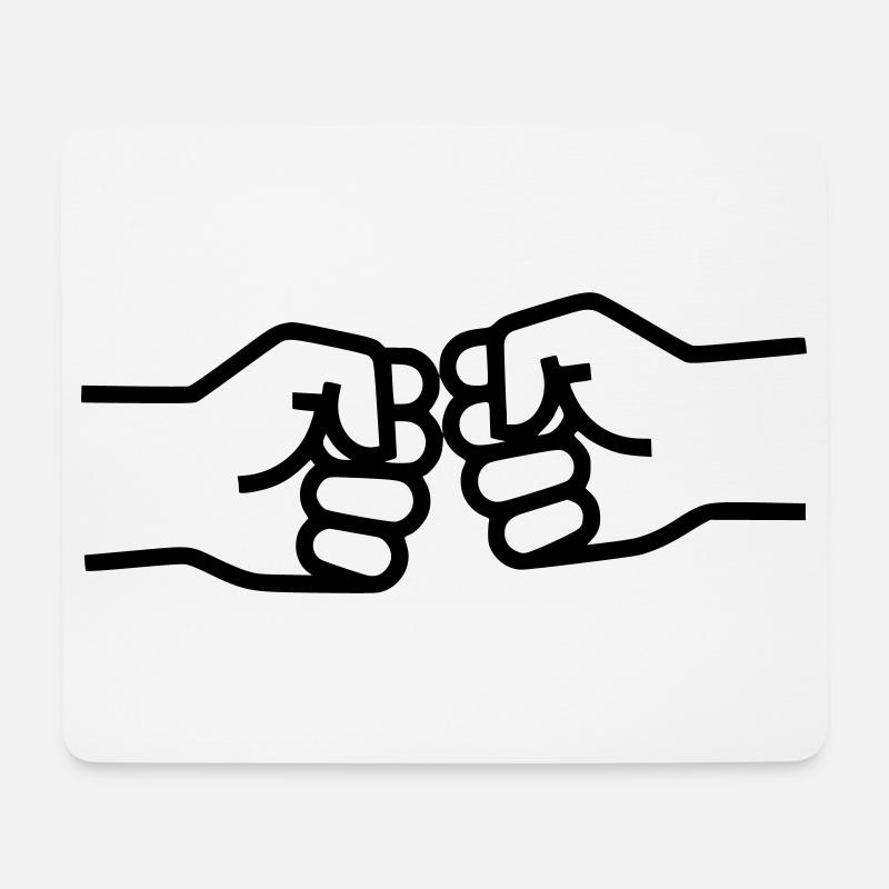 Fist Bump Fist Greeting Best Friends Vector - Mouse Pad (horizontal) - white